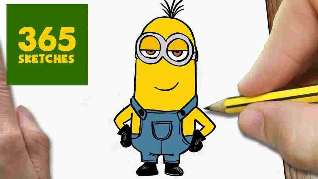 1011x569 How Cute Minions Drawings To Draw A Kevin Minion Easy Step