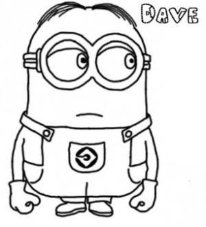 300x331 Print Out Dave The Minion Despicable Me Coloring Pages