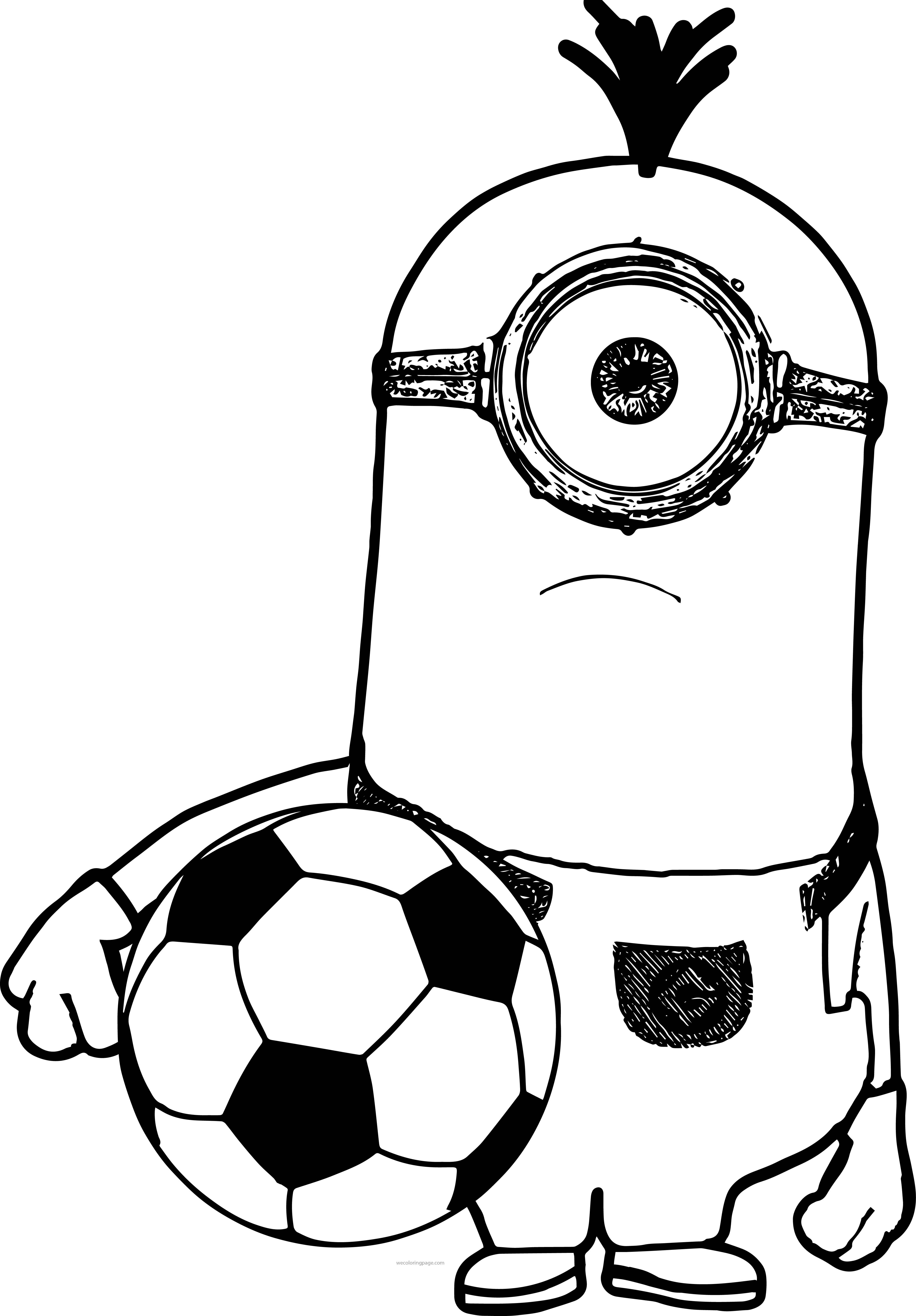 4181x6006 Minion Or Minions Soccer Selfie Photo Coloring Pages