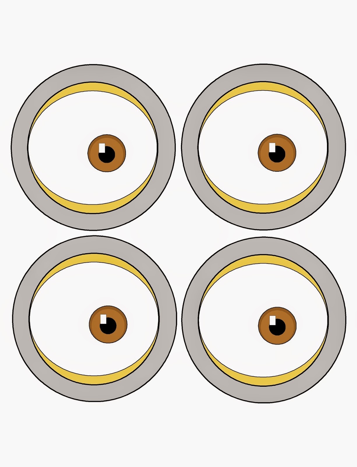 1225x1600 Eyeball Clipart Minion Templates
