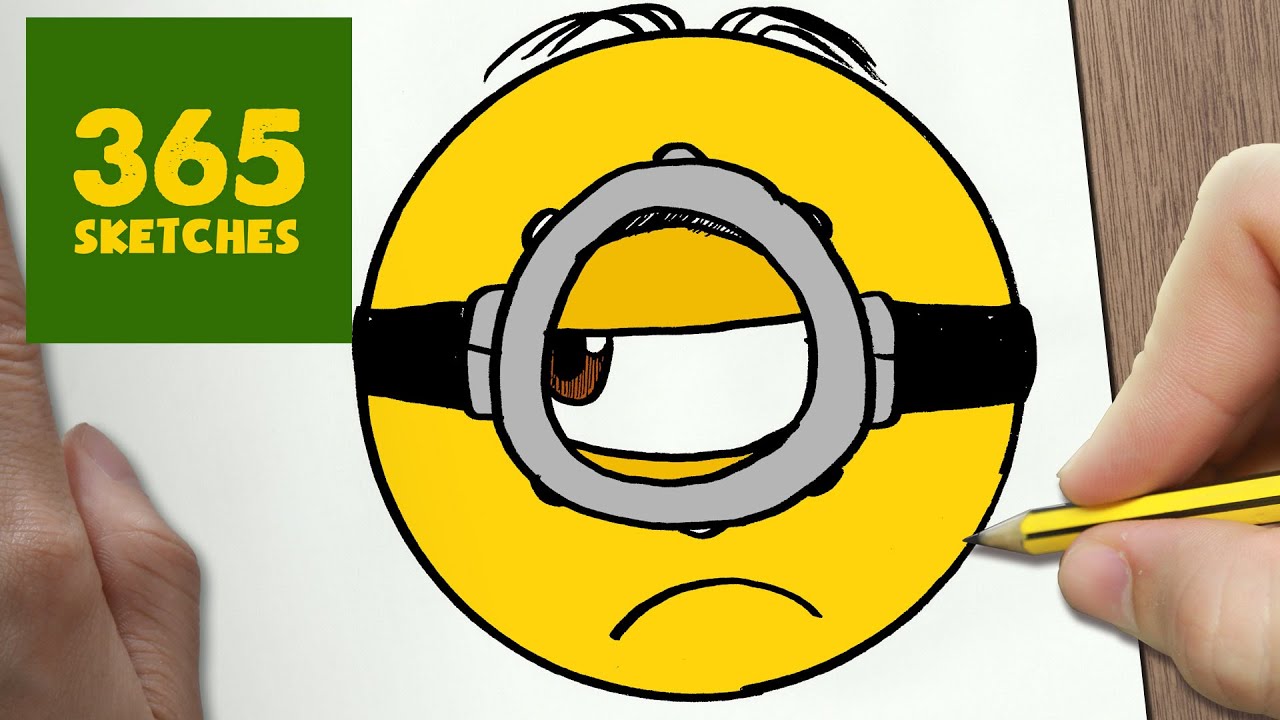 1280x720 How To Draw Stuart Minion Emoji Cute, Easy Step