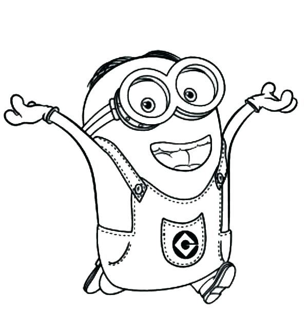 600x610 Minion Free Coloring Pages