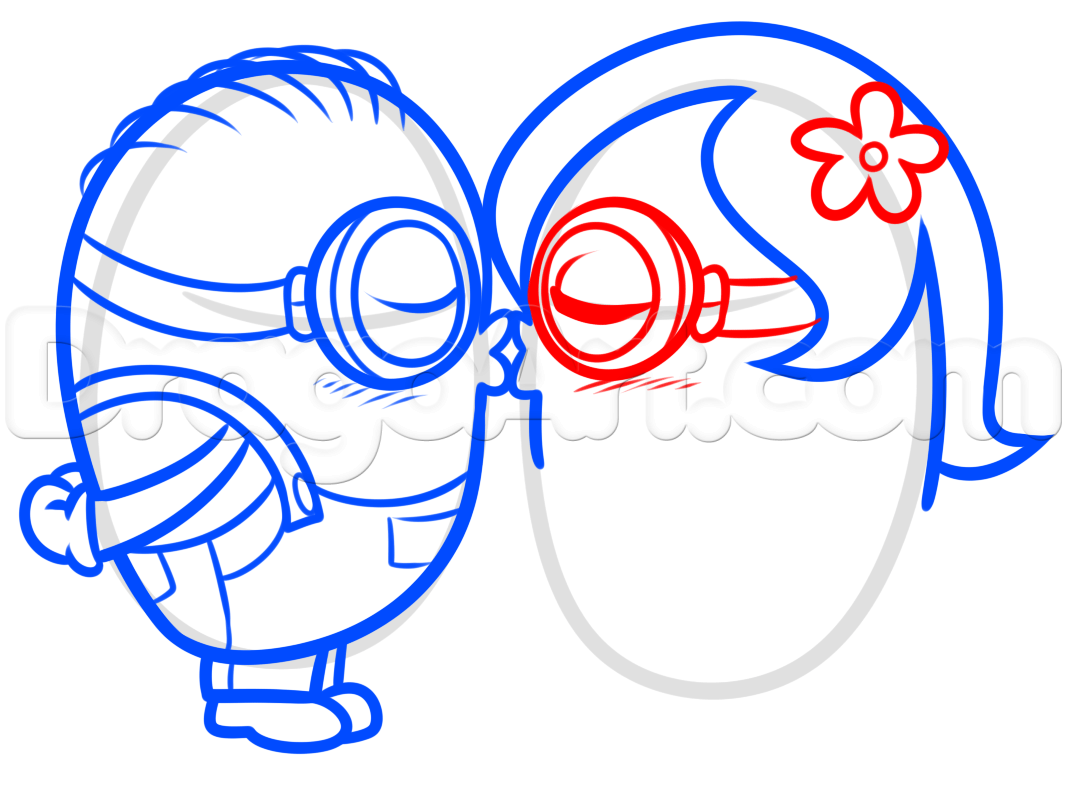 1067x788 How To Draw Valentine Minions, Step