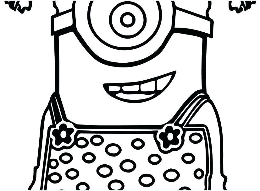 827x609 Minion Girl Despicable Me Coloring Pages Disney Cars Stitch
