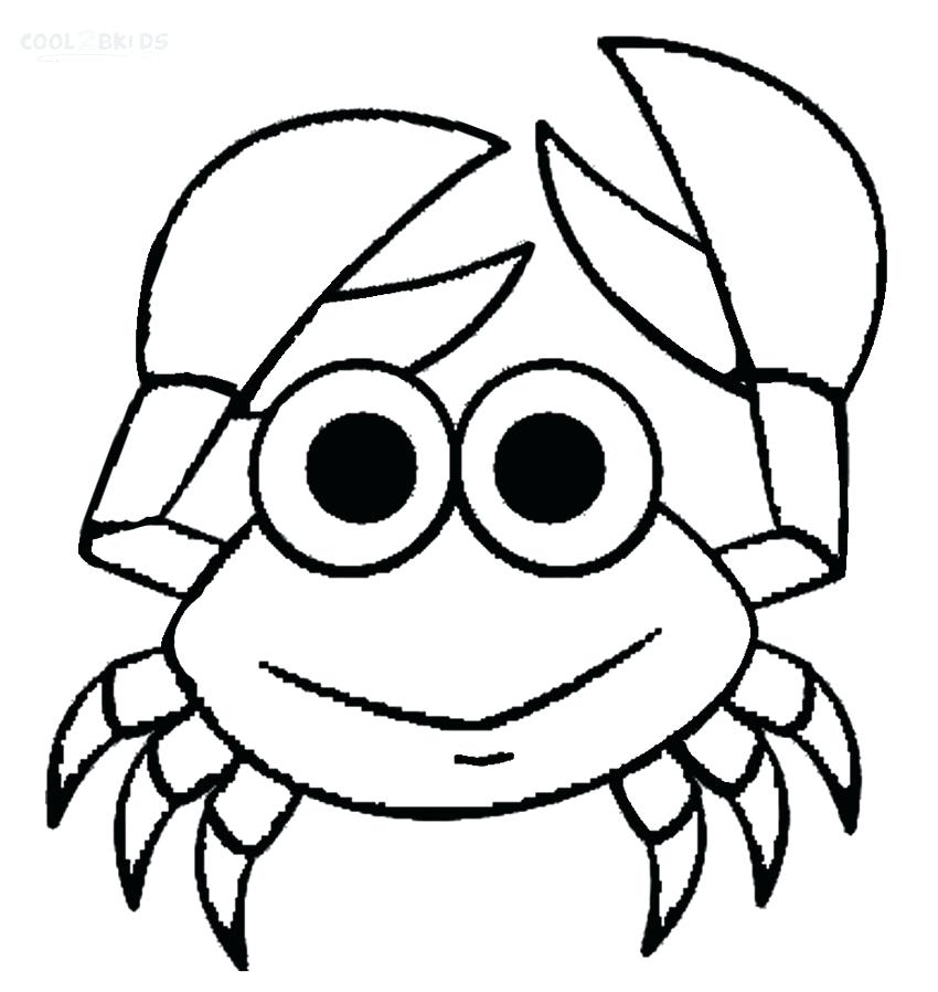 850x898 Crab Outline Drawing At Free For Personal Use Crab Animal Coloring