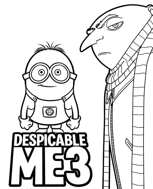 Minion Outline Drawing | Free download on ClipArtMag