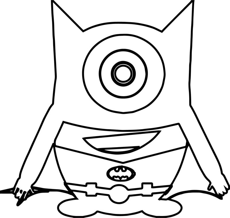 800x757 Batman Minion Outline Coloring