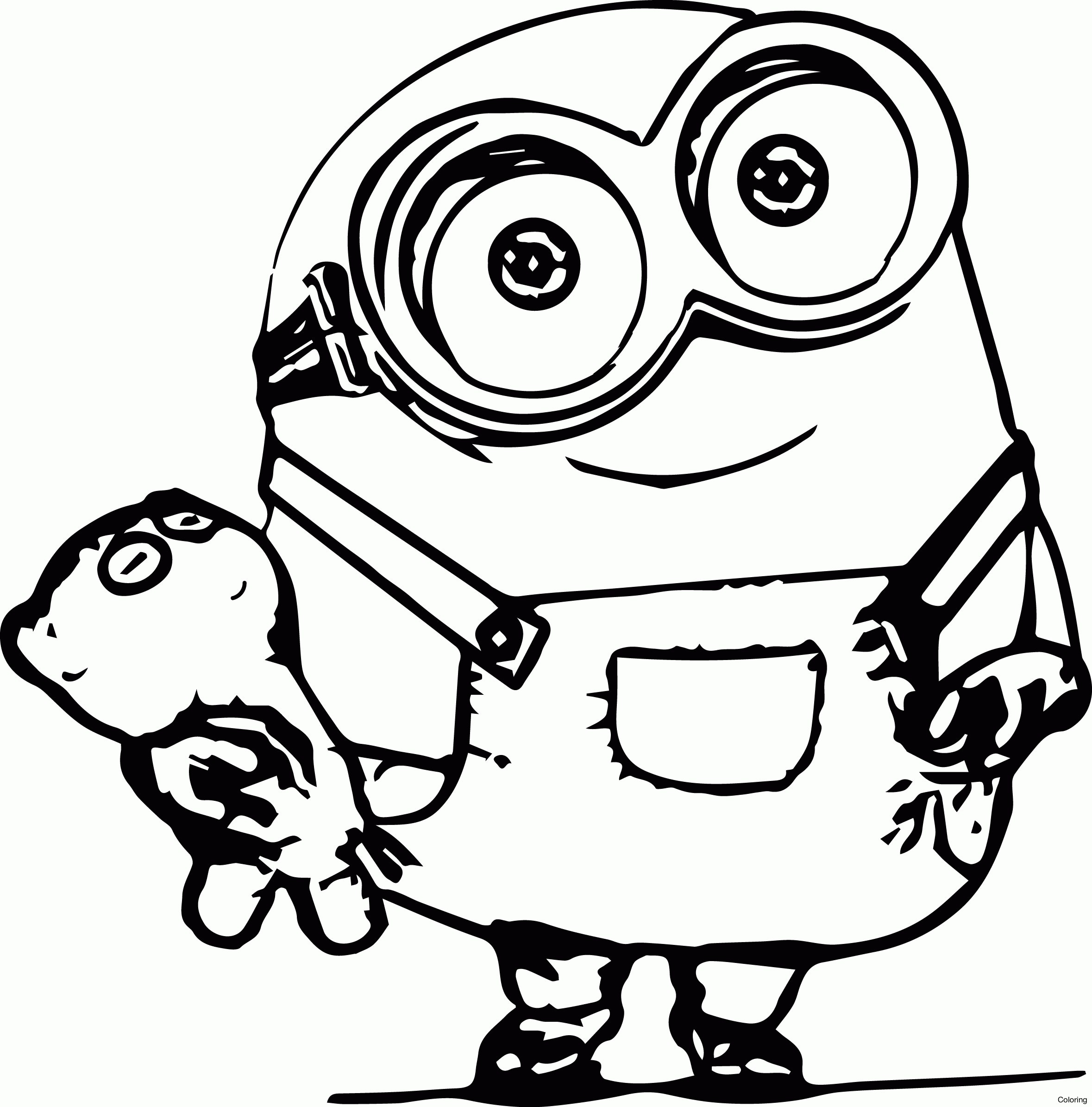 2358x2390 Minions Coloring Pages Banana Printable Coloring