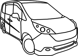 Minivan Drawing