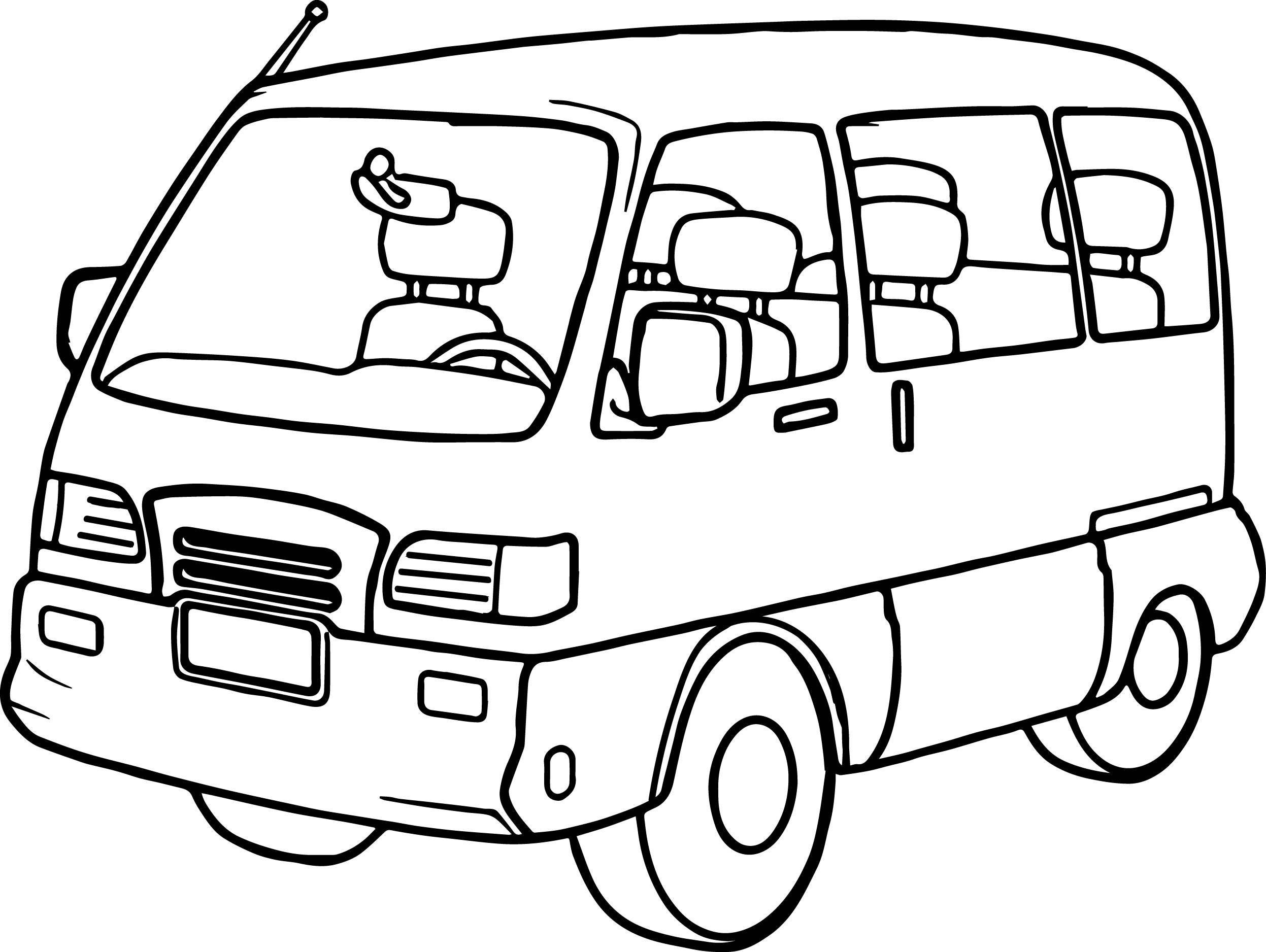 2494x1876 Minivan Drawing Coloring For Free Download