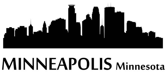 650x281 Stunning Downtown Minneapolis Skyline Vector Digital Artwork