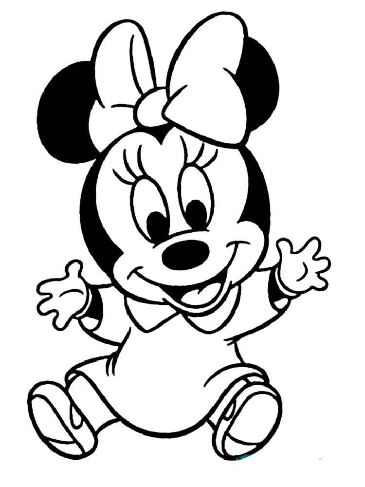750x1000 Huge Collection Of 'baby Minnie Mouse Drawing' Download More Than