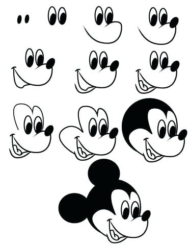 373x480 How To Draw A Bow Minnie Mouse Drawing Step