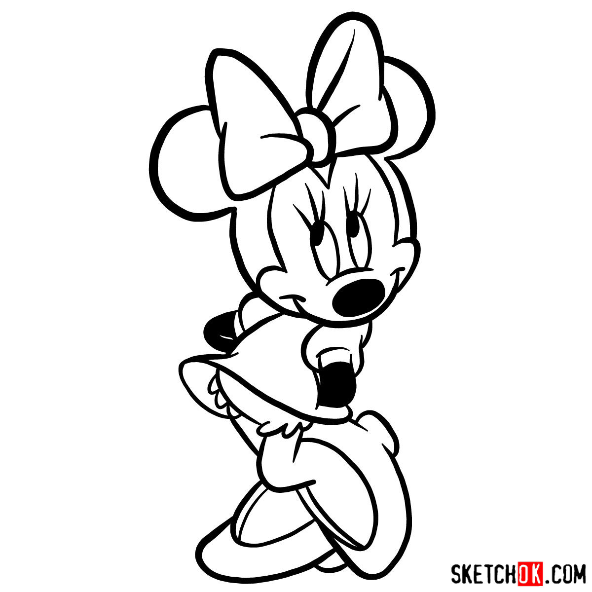 1200x1200 How To Draw Minnie Mouse