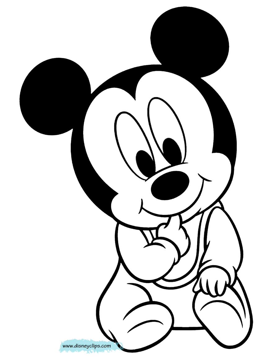 900x1150 Mickey Mouse Baby Coloring Pages
