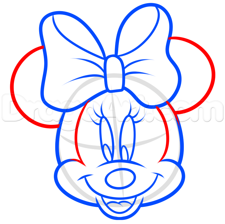 786x784 How To Draw Minnie Mouse Easy, Step