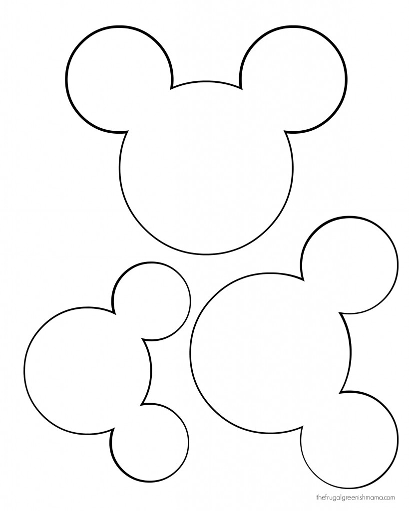 819x1024 Free Printable Mickey Mouse Ears Template, Download Free Clip Art
