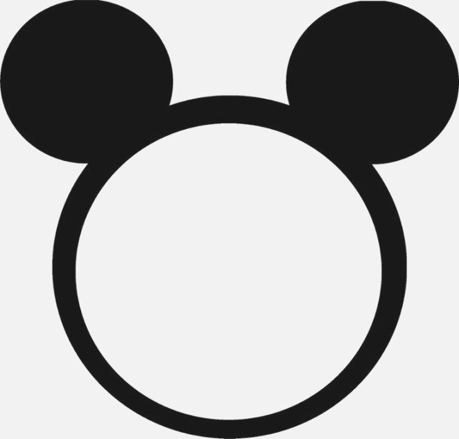 Minnie Ears Outline SVG