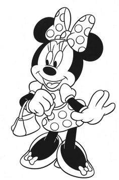 Minnie Mouse Line Drawing | Free download on ClipArtMag