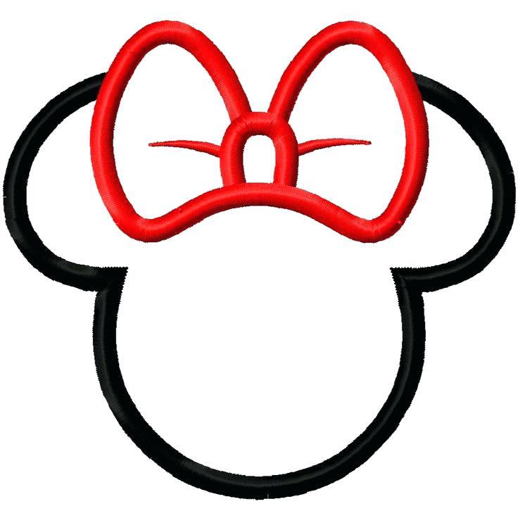 736x736 Hand Mouse Pencil And In Color Outline Of Minnie Drawing Ears
