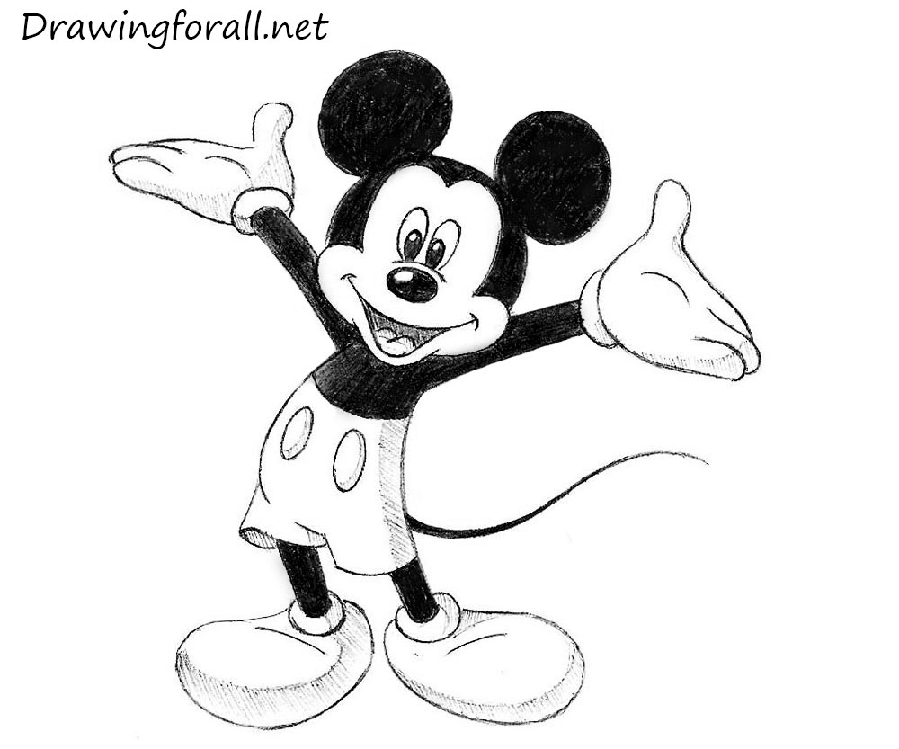 1000x833 Mickey Mouse Pencil Drawing