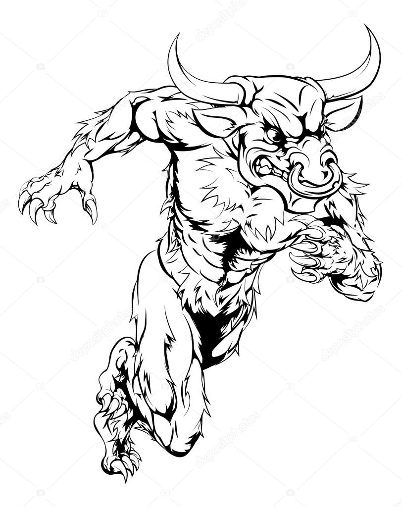 812x1024 Bull Drawing Sport For Free Download