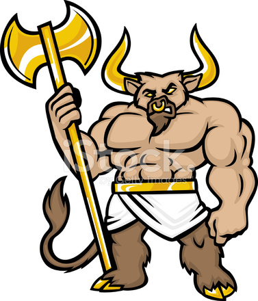 377x440 Minotaur Stock Vector