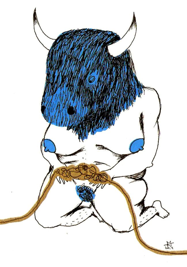 650x929 Blue Minotaur