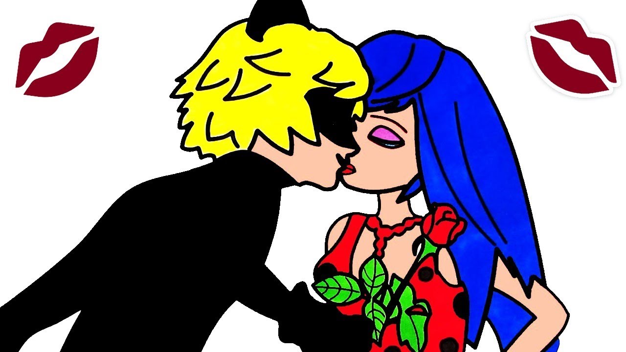 1280x720 Miraculous Ladybug Marinette And Adrien Coloring Pages, Drawing