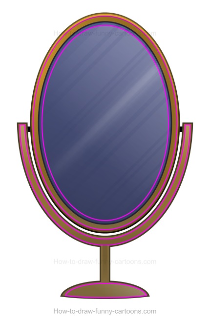 430x660 How To Draw A Cartoon Mirror