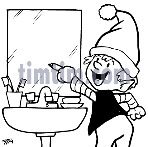 475x474 Free Drawing Of Christmas Mirror Bw From The Category Christmas