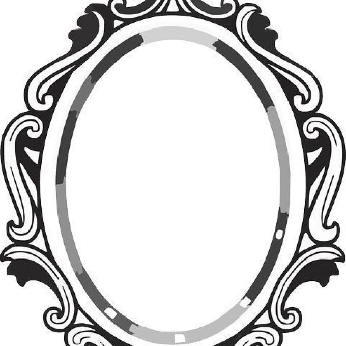 680x680 Oval Mirror Clipart