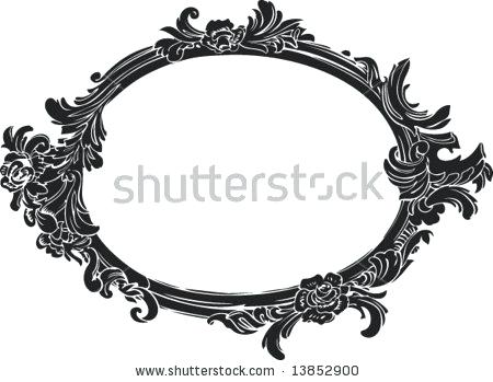 450x349 Vintage Oval Frame Antique Royal Victorian Mirror