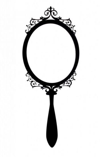 352x550 Mirror Clipart Line Drawing