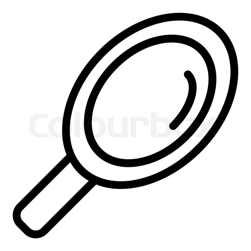 800x800 Hand Mirror Line Icon Glass Stock Vector Colourbox