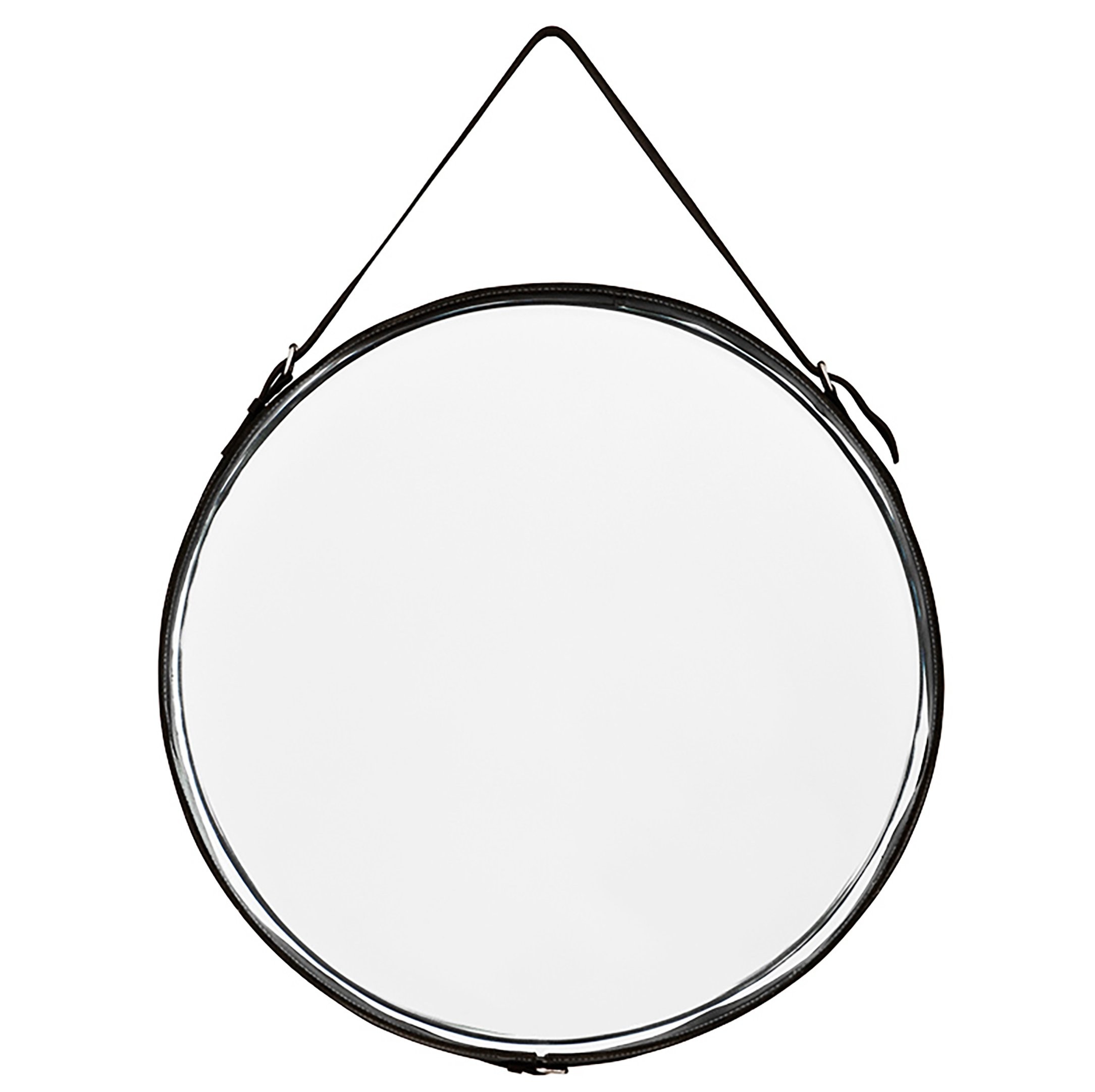 2169x2164 Puck Black Leather Mirror Shop Now
