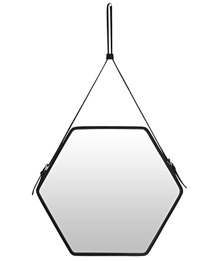 425x522 Ms Box Pu Leather Decorative Hanging Wall Mirror,strap