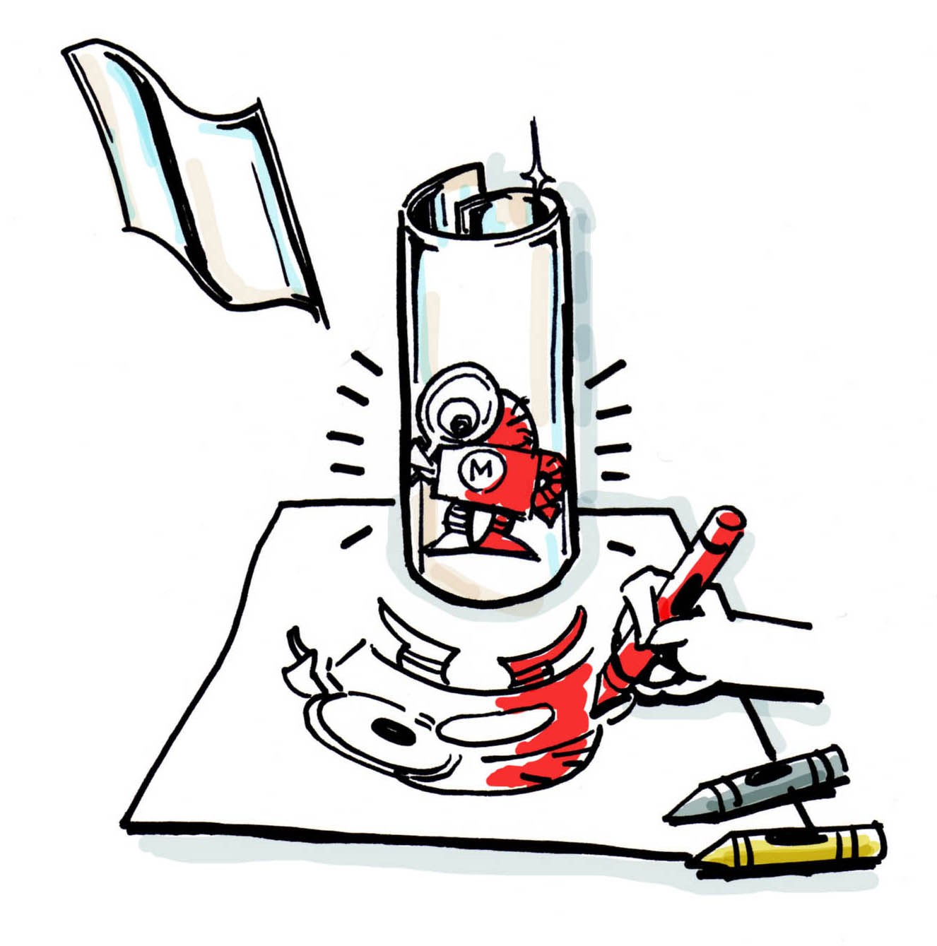 1326x1339 Draw Distorted Pictures That Reveal Themselves In A Curved Mirror