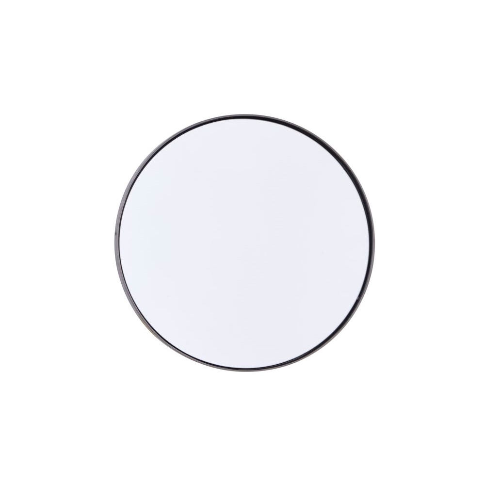 1000x1000 House Doctor Matte Black Iron Reflection Round Wall Mirror