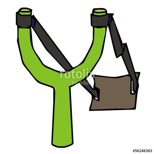 500x500 vector drawing of a slingshot stock image and royalty free vector