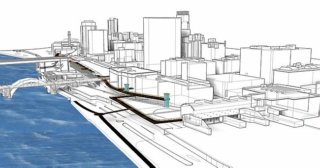 650x342 what's a 'river balcony' mayor, designers unveil vision twin cities