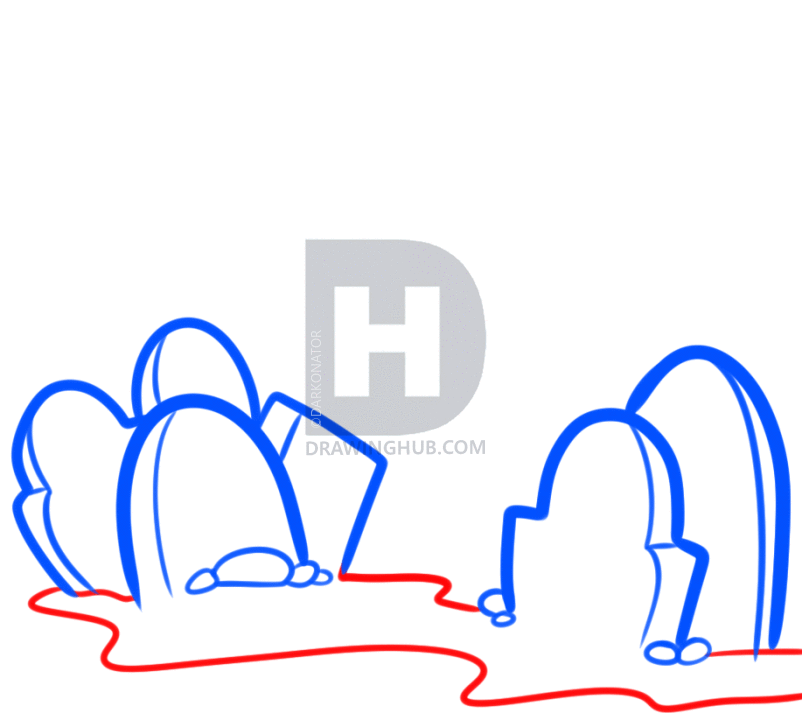 802x720 How To Draw A Cemetery, Step