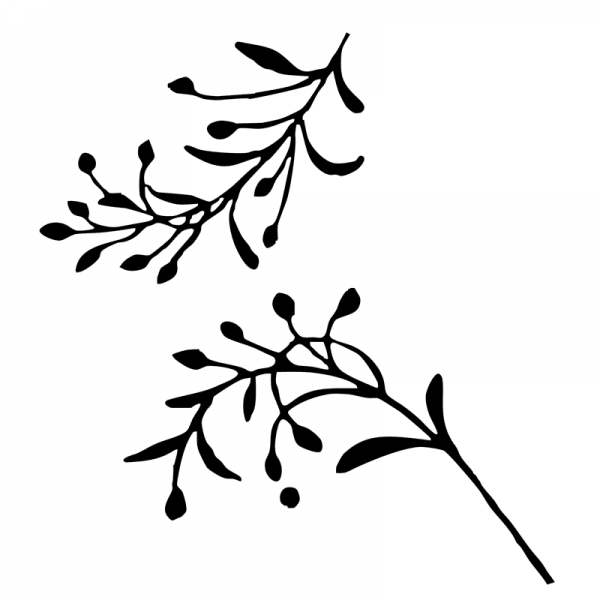 600x600 Leaf, Black, Flower, Transparent Png Image Clipart Free Download