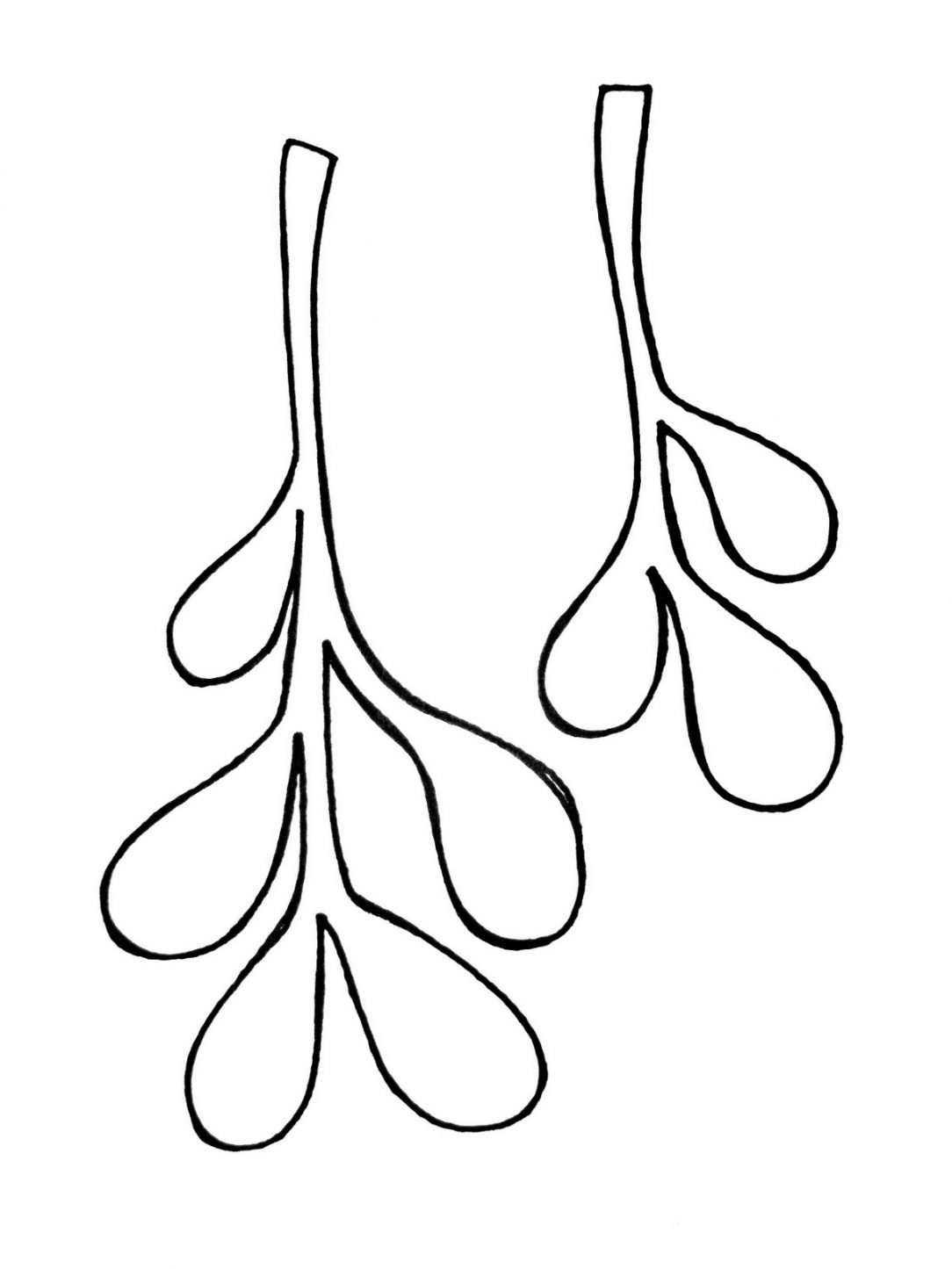 1084x1445 Color Are Mistletoe Berries Christmas Coloring Pages Pictures