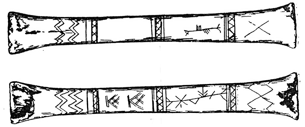 1024x426 Filetullycommon Bone With Ogham, Drawing