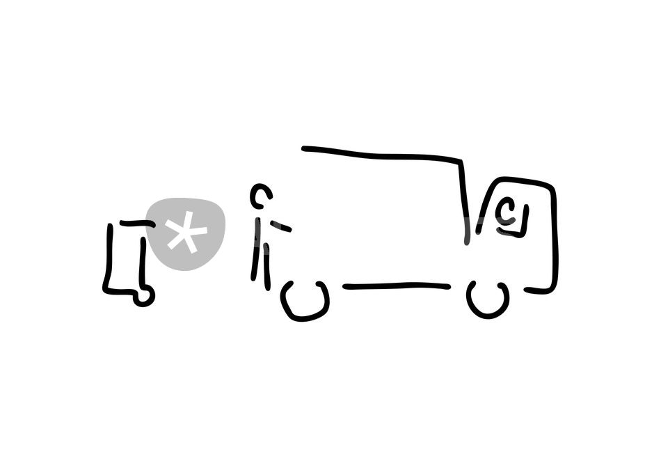 950x672 muellabfuhr bei muelltonne mit muellmann graphicillustration art