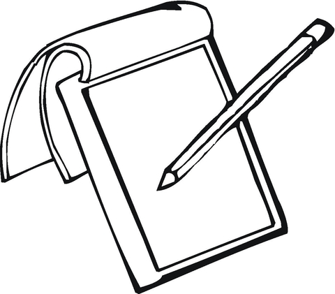 480x421 notizblock mit stift clipart clipart station