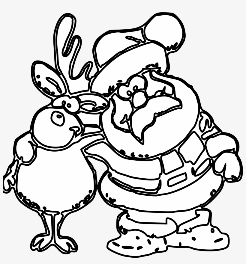 820x881 Reindeer Clipart Black And White