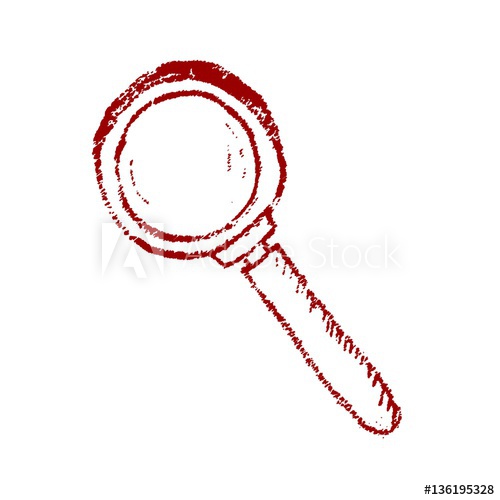 500x500 doodle drawing magnifier magnifying glass chalk