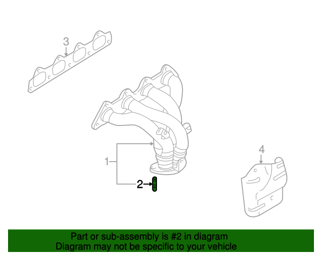 640x512 mitsubishi exhaust manifold stud oemmitsubishiparts